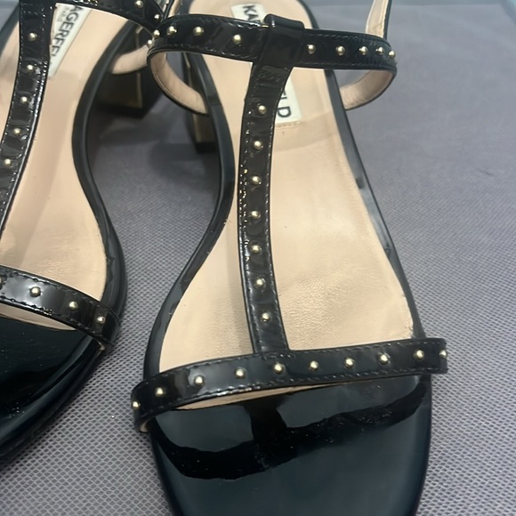 Karl Lagerfeld, Paris women’s block heels, strappy patent leather size 6M - Picture 7 of 16
